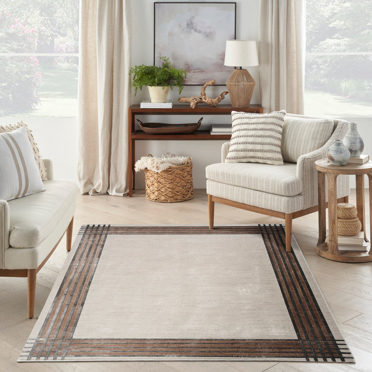 Nourison Desire Rug DSR01 Ivory Silver