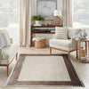 Nourison Desire Rug DSR01 Ivory Silver lifestyle picture in the iving room