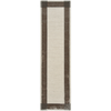 Nourison Desire Rug DSR01 Ivory Silver Runner rug made in a geometric style with a bordered design