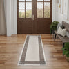 Nourison Desire Rug DSR01 Ivory Silver Runner lifestyle picture in the hallway