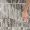 Nourison Desire Rug DSR02 Charcoal Grey with a shimmering finish