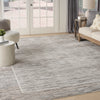 Nourison Desire Rug DSR02 Charcoal Grey lifestyle picture in the living room