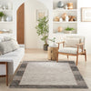 Nourison Desire Rug DSR02 Grey Black lifestyle picture in the living room