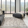 Nourison Desire Rug DSR03 Grey Silver lifestyle picture in the living room