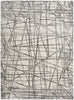 Nourison Desire Rug DSR03 Grey Silver geometric rug with an abstract design