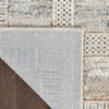 Nourison Glitz Rug GLZ07 Ivory Multicolor with non-slip backing