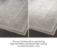 Nourison Glitz Rug GLZ07 Silver changes color under different light conditions