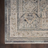 Nourison Lynx Rug LNX01 Ivory Charcoal with a frined ends