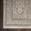 Nourison Lynx Rug LNX01 Ivory Grey Blue with a fringed ends, perfect for any living area