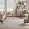 Nourison Lynx Rug LNX01 Ivory Grey Blue lifestyle picture in the living room