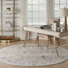 Nourison Lynx Rug LNX02 Ivory Taupe Round lifestyle picture in the living room