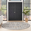 Nourison Lynx Rug LNX02 Navy Multicolor Round lifestyle picture in the hallway