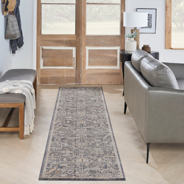 Nourison Lynx Rug LNX02 Navy Multicolor Runner