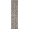 Nourison Lynx Rug LNX02 Navy Multicolor Runner Damask rug with a distressed finish