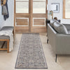 Nourison Lynx Rug LNX02 Navy Multicolor Runner lifestyle picture in the hallway