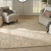 Nourison Maison Rug MSO03 Blue Ivory Rug lifestyle picture in the living room