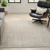 Nourison Modern Comfort Rug MNC03 Grey Ivory lifestyle picture in the living room
