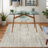 Nourison Modern Comfort Rug MNC03 Ivory Black lifestyle picture in the living room