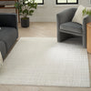 Nourison Modern Comfort Rug MNC03 Ivory Grey lifestyle picture in the living room