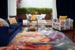 Nourison Prismatic Rug PRS08 Multicolor lifestyle picture in the living room