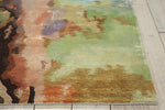Nourison Prismatic Rug PRS09 Multicolor made in a green and brown color shades