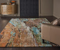 Nourison Prismatic Rug PRS09 Multicolor lifestyle picyite in the living room