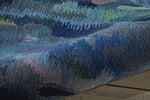 Nourison Prismatic Rug PRS09 Silver Blue hand-tufted rug with a cut pile