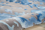 Nourison Prismatic Rug PRS10 Blue Grey hand-tufted rug with a cut pile