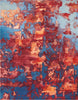 Nourison Prismatic Rug PRS13 Blue Flame abstract rug