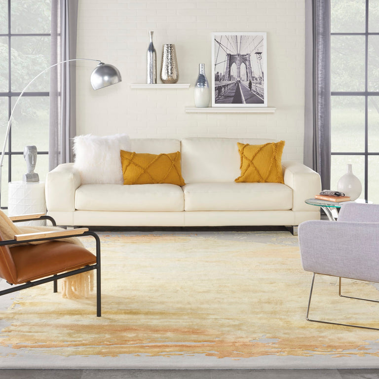 Nourison Prismatic Rug PRS19 Grey Gold