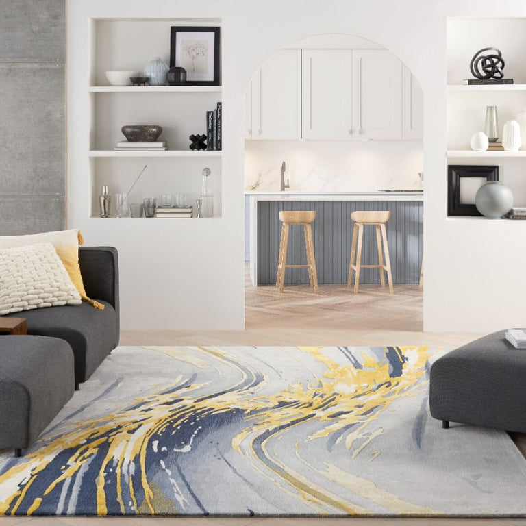 Nourison Prismatic Rug PRS24 Grey Gold