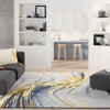 Nourison Prismatic Rug PRS24 Grey Gold lifestyle picture in the living room