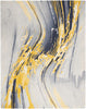Nourison Prismatic Rug PRS24 Grey Gold abstract rug