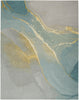 Nourison Prismatic Rug PRS7 Grey Seafoam abstract rug