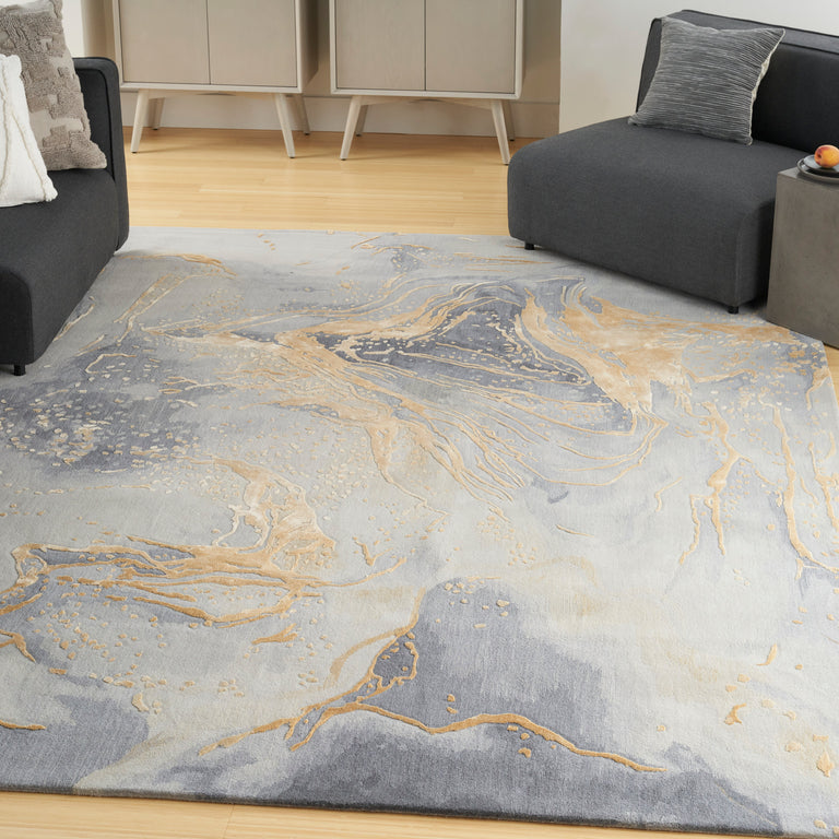 Nourison Prismatic Rug PRS28 Grey Gold