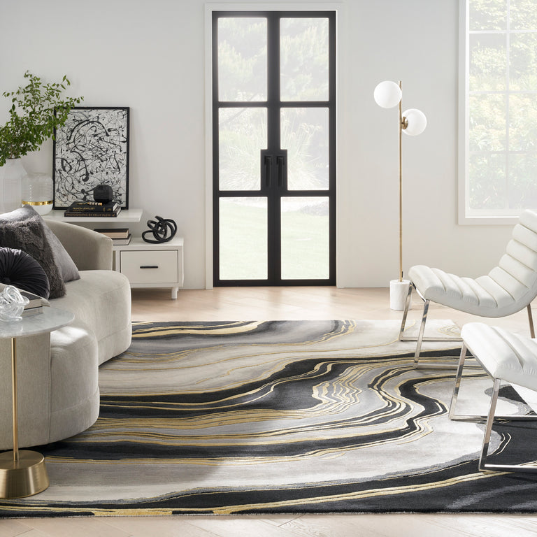Nourison Prismatic Rug PRS31 Charcoal Grey