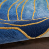 Nourison Prismatic Rug PRS32 Blue Gold hand-tufted rug with a cut pile