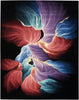 Nourison Prismatic Rug PRS34 Black modern rug with an abstract floral design