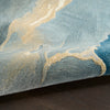 Nourison Prismatic Rug PRS40 Blue Multicolour had-tufted rug with a cut pile