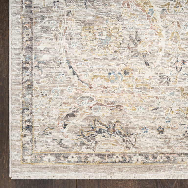 Nourison Antique Fusion ANF03 Light Grey Rug | Damask Rugs Collection