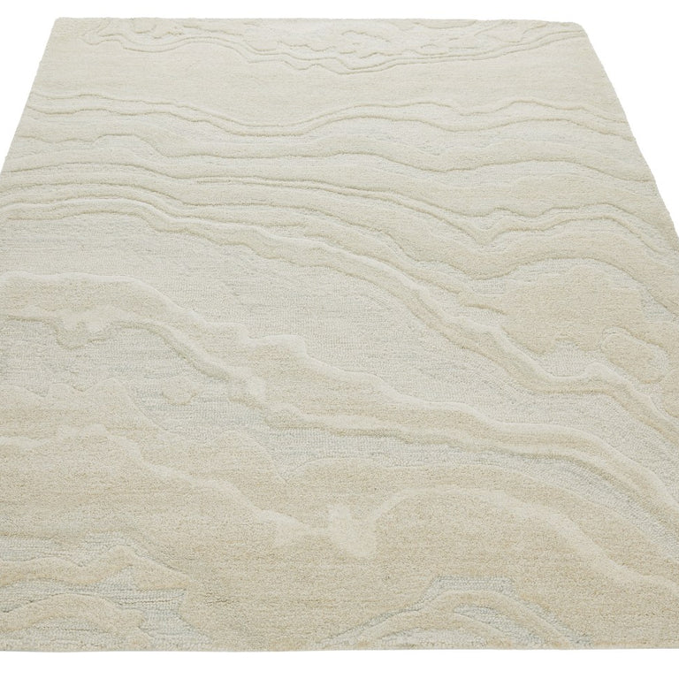 Nourison Graceful GRU01 Ivory Abstract Wool Rug – Luxury Hand-Tufted Rug