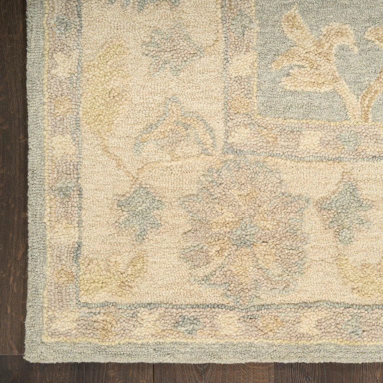 Nourison Maison MSO03 Blue Ivory Floral Rug – Handmade Wool Rugs