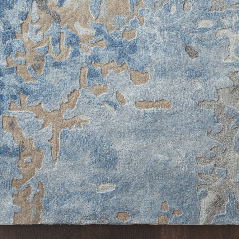 Nourison Prismatic Denim Wool Rug – Abstract Rug Collection