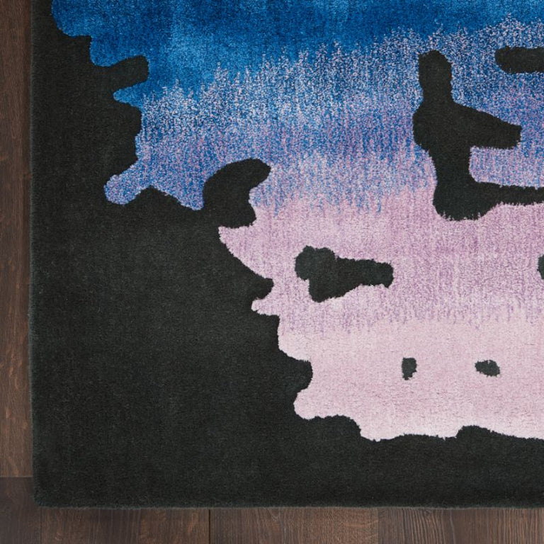 Nourison Prismatic Black Multicolor Wool Rug – Abstract Rug Collection