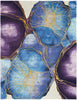Nourison Prismatic PRS32 Blue Gold Rug front view picture of the rug design