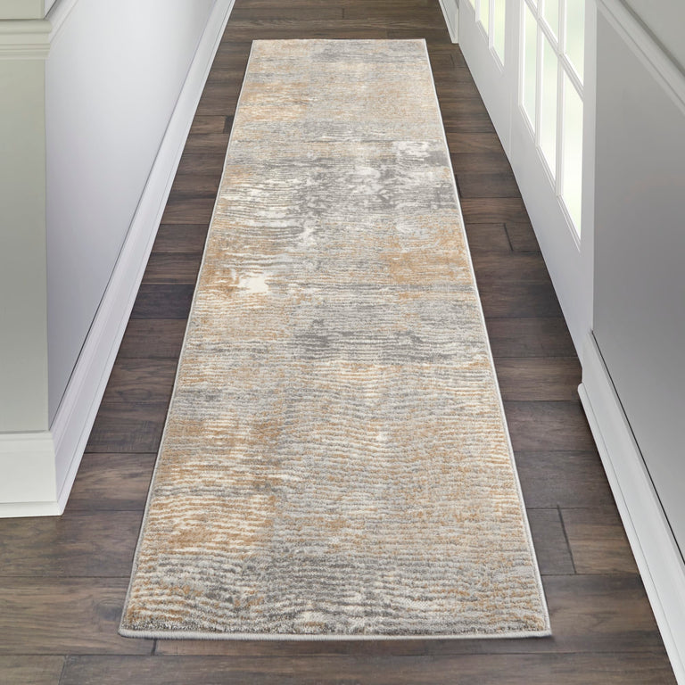 Nourison Solase Rug SOL01 Grey Beige Runner