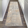 Nourison Solase Rug SOL01 Grey Beige Runner lifestyle picture in the hallway