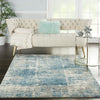 Nourison Solace Rug SLA02 Ivory Grey Blue lifestyle picture in the living room