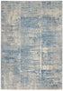 Nourison Solace Rug SLA02 Ivory Grey Blue abstract distressed rug