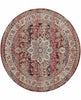 Nourison Vintage Kashan Rug VKA01 Red- Round picture of the rug damask design